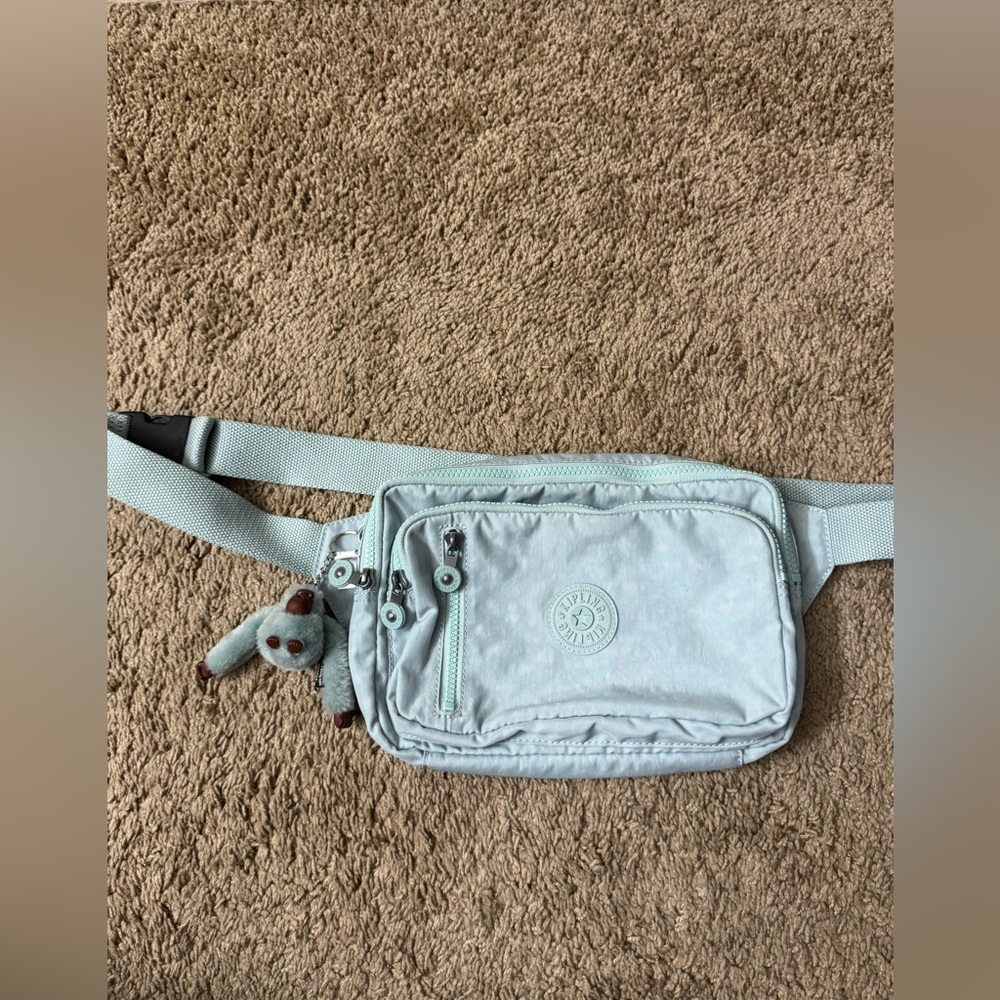 Kipling Light Blue Bag with Embossed Logo